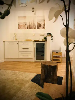 Cuisine ou kitchenette dans l'établissement Suite Spa et Sauna de Cogny