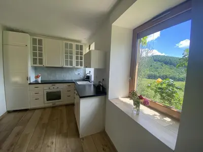 Cuisine ou kitchenette dans l'établissement Gîte de Chamelet - Nature et tranquillité