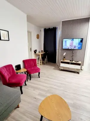Télévision ou salle de divertissement dans l'établissement Appartement Neuf Rénové