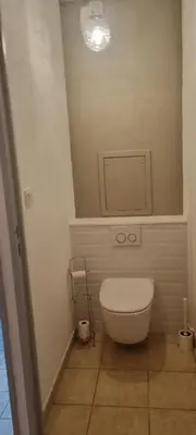 Salle de bains dans l'établissement Jardin D'Alexis