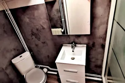Salle de bains dans l'établissement Studio coquet avec vue