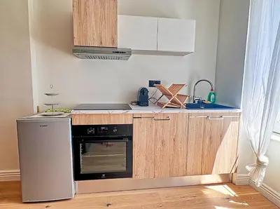 Cuisine ou kitchenette dans l'établissement chic & élégant