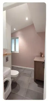 Salle de bains dans l'établissement Maisonnette cosy et calme