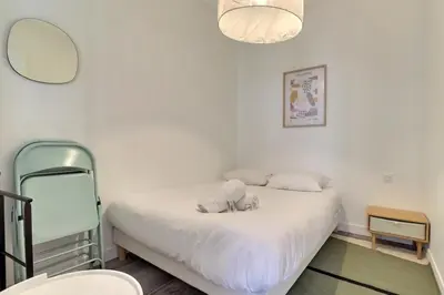 Un ou plusieurs lits dans un hébergement de l'établissement Le Péri - T1 Apartment 4 Guests - Villeurbanne