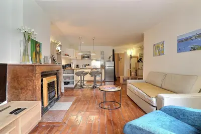 Cuisine ou kitchenette dans l'établissement Le Marius - Beautiful apartment near the Rhône - Lyon 3rd