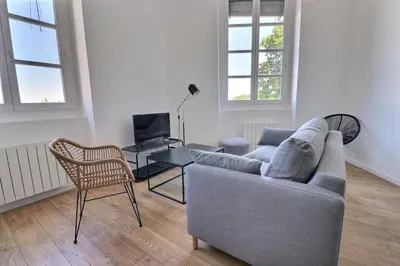 Coin salon dans l'établissement Le Quai d'Or - Apartment for monthly rental - Lyon 4th
