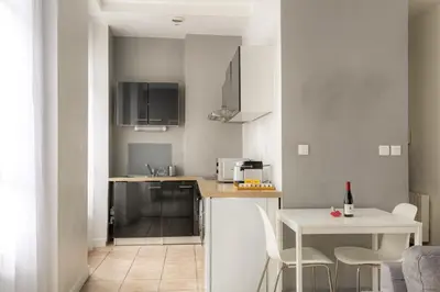 Cuisine ou kitchenette dans l'établissement Appartement cosy rénové, Hyper-centre Lyon