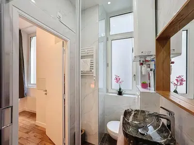 Salle de bains dans l'établissement Cosy appartement, Lyon Centre Capucins 2