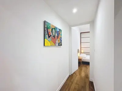 Un ou plusieurs lits dans un hébergement de l'établissement Cosy appartement, Lyon Centre Capucins 2