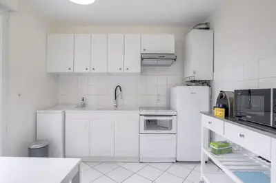Cuisine ou kitchenette dans l'établissement Appartement lumineux dans le quartier Jean Macé