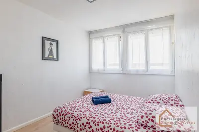 Un ou plusieurs lits dans un hébergement de l'établissement La Belle Escale - appartement lumineux à proximité d'Eurexpo