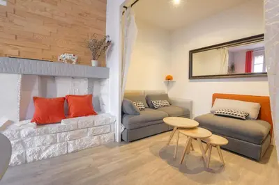 Coin salon dans l'établissement Super appartement idéalement situé, Lyon 6eme