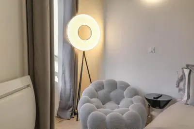 Un ou plusieurs lits dans un hébergement de l'établissement Superbe studio, Tête d'or, Lyon