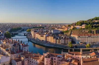 Vue générale sur Lyon ou vue de la ville depuis l'appartement