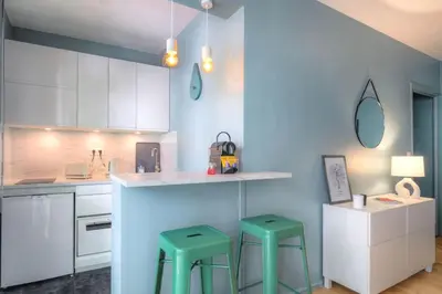 Cuisine ou kitchenette dans l'établissement Appartement moderne proche Lyon 6ème