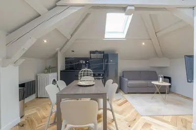 Cuisine ou kitchenette dans l'établissement Bel appartement T3, bien équipé, Ecully