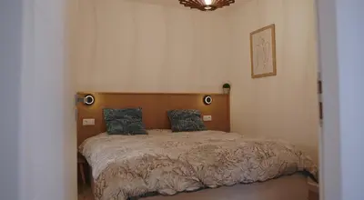 Un ou plusieurs lits dans un hébergement de l'établissement Appartement LYS aéroport, Eurexpo, Groupama stadium, Arena LDLC