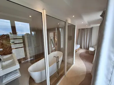 Salle de bains dans l'établissement La Rose des delices