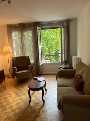 Coin salon dans l'établissement Appartement T3 Lyon centre