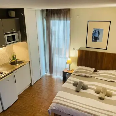 Studio Harmonie Confluence Lyon City et piscine chauffante