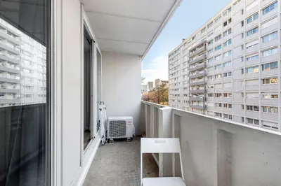 Balcon ou terrasse dans l'établissement Le Molière appartement au centre de Villeurbanne 2 chambres