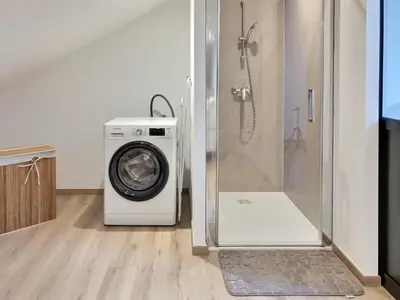 Salle de bains dans l'établissement Appartement spacieux et lumineux proche gare