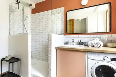 Salle de bains dans l'établissement Le Fidésien