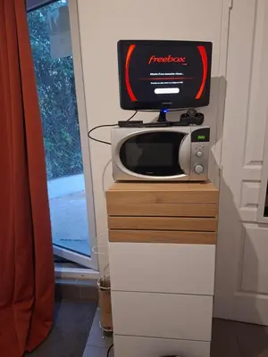 Cuisine ou kitchenette dans l'établissement Studio avec jacuzzi