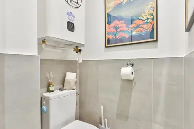 Salle de bains dans l'établissement Charmant appartement à Vaise