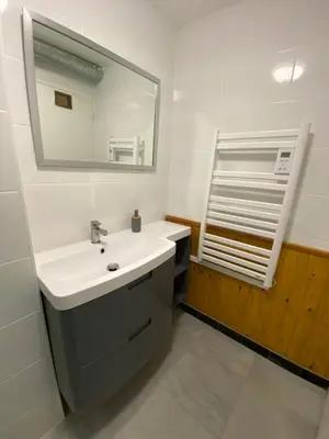 Salle de bains dans l'établissement Logement centre ville Chalamont