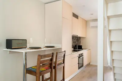 Cuisine ou kitchenette dans l'établissement Beige Hospitalité - Agathe - Le nid Urbain