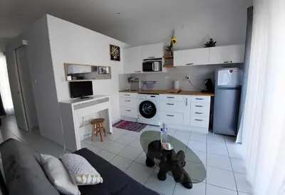 Cuisine ou kitchenette dans l'établissement Studio à Saint Priest géré par un particulier
