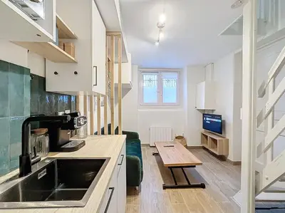 Cuisine ou kitchenette dans l'établissement My home perrache