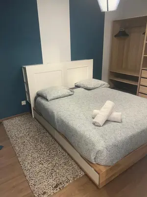 Un ou plusieurs lits dans un hébergement de l'établissement Cosy appartement