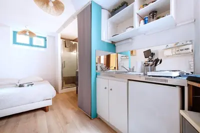 Cuisine ou kitchenette dans l'établissement La Loge Centrale Emplacement idéal Presqu'île Lyon