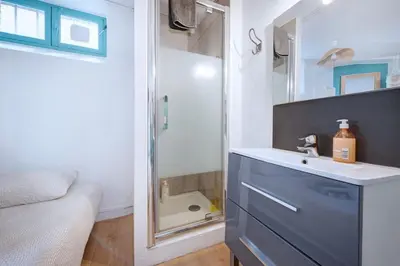 Salle de bains dans l'établissement La Loge Centrale Emplacement idéal Presqu'île Lyon