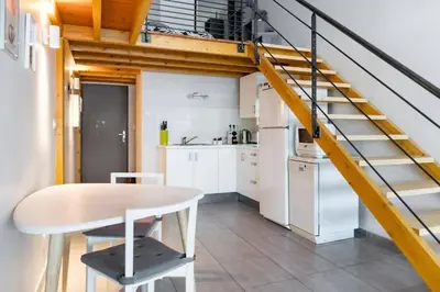 Cuisine ou kitchenette dans l'établissement Le Petit Turbil