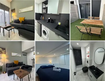 Cuisine ou kitchenette dans l'établissement Chic duplex Lyon avec terrasse