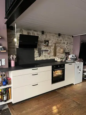 Cuisine ou kitchenette dans l'établissement Appartement de canut