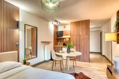 Un ou plusieurs lits dans un hébergement de l'établissement La Suite Yak - Très beau studio - Charpennes-Tonkin