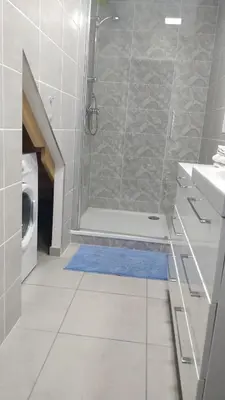 Salle de bains dans l'établissement Superbe appartement à Seyssuel