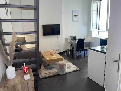 Télévision ou salle de divertissement dans l'établissement Le Masséna d'Or, Calme, Métro, et Parc Tête D'or