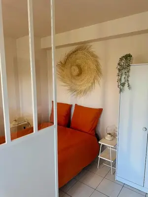 Coin salon dans l'établissement Le Croix-Roussien - Apartment 30m2