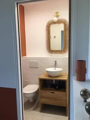 Salle de bains dans l'établissement Bulle Vagabonde