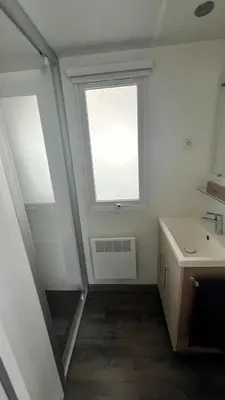 Salle de bains dans l'établissement Détente et nature au bord du Rhône