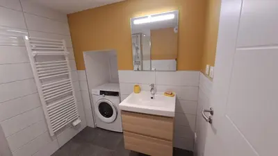 Salle de bains dans l'établissement Studio neuf 25m2 - 2 personnes