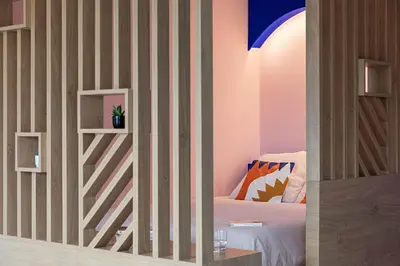 Un ou plusieurs lits dans un hébergement de l'établissement West View Studio 33 m2 vue Monts d Or et Lyon
