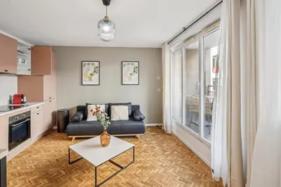 Cuisine ou kitchenette dans l'établissement Baraban Apartment for 4 people with Balcony near Part-Dieu