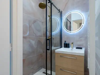Salle de bains dans l'établissement Calm and design metro Guichard