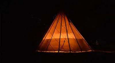 Plan de l'établissement Tipi en pleine nature